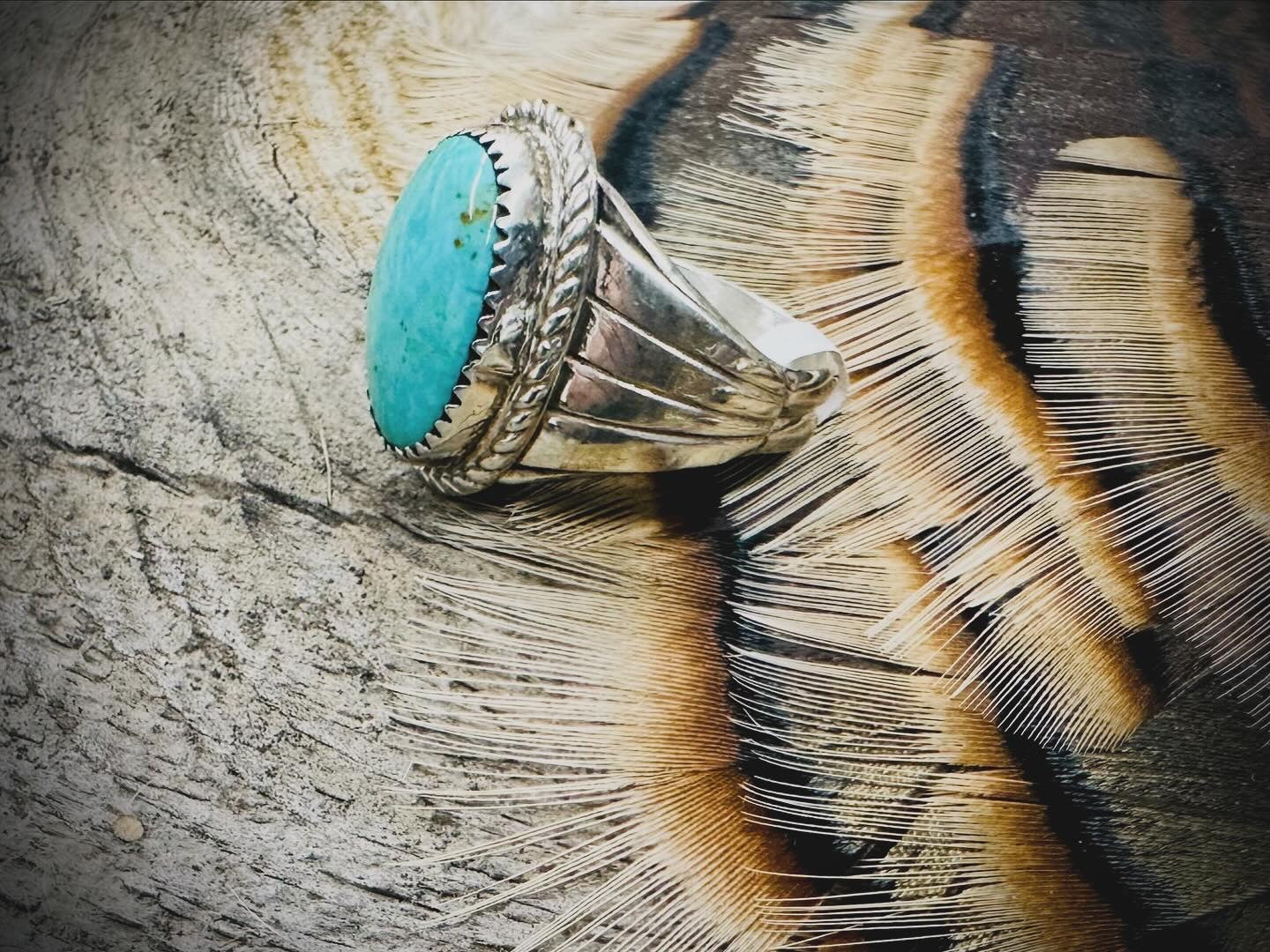 10.5 Turquoise Sterling Silver Ring