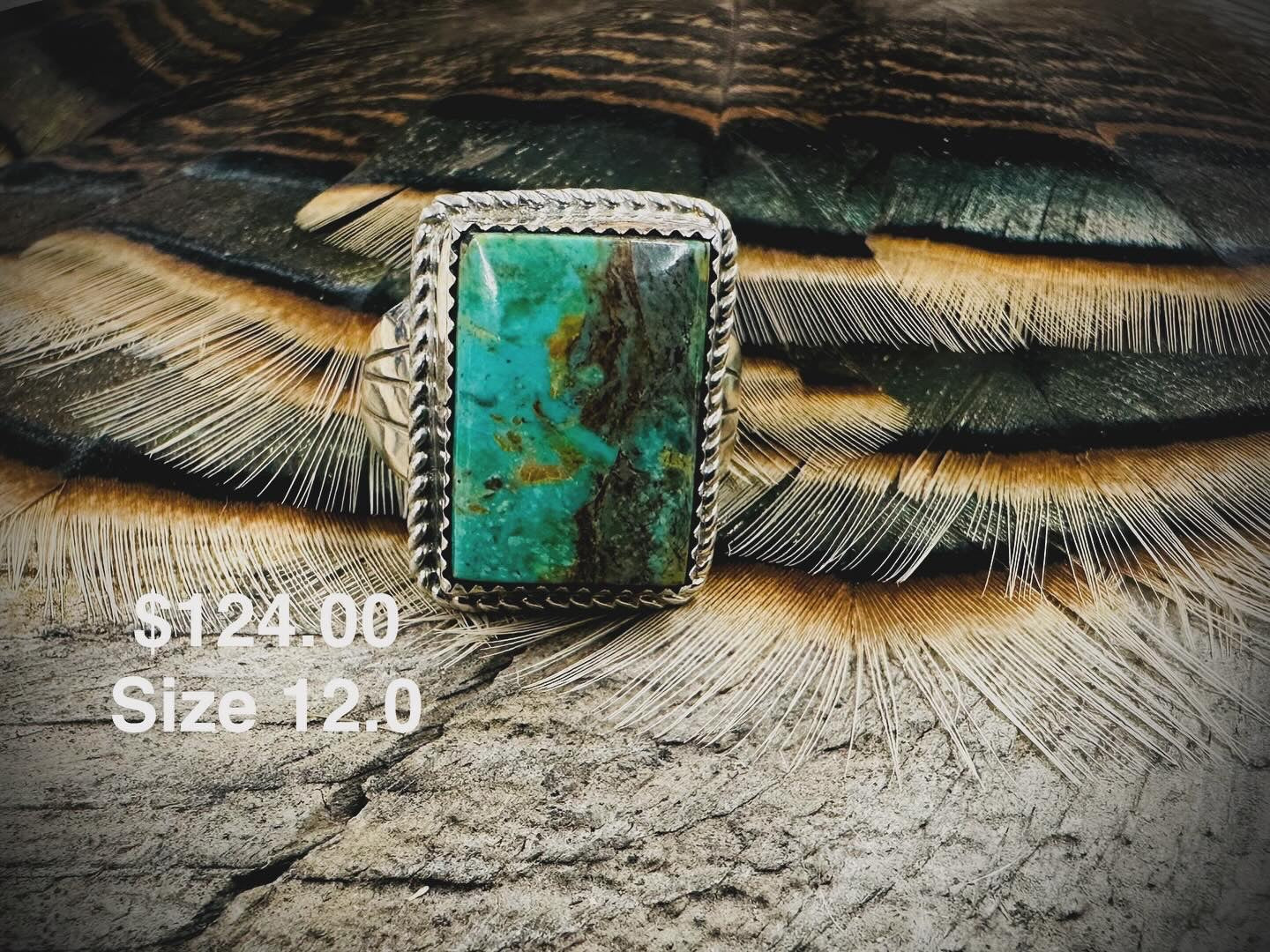 12.0 Turquoise Sterling Silver Ring