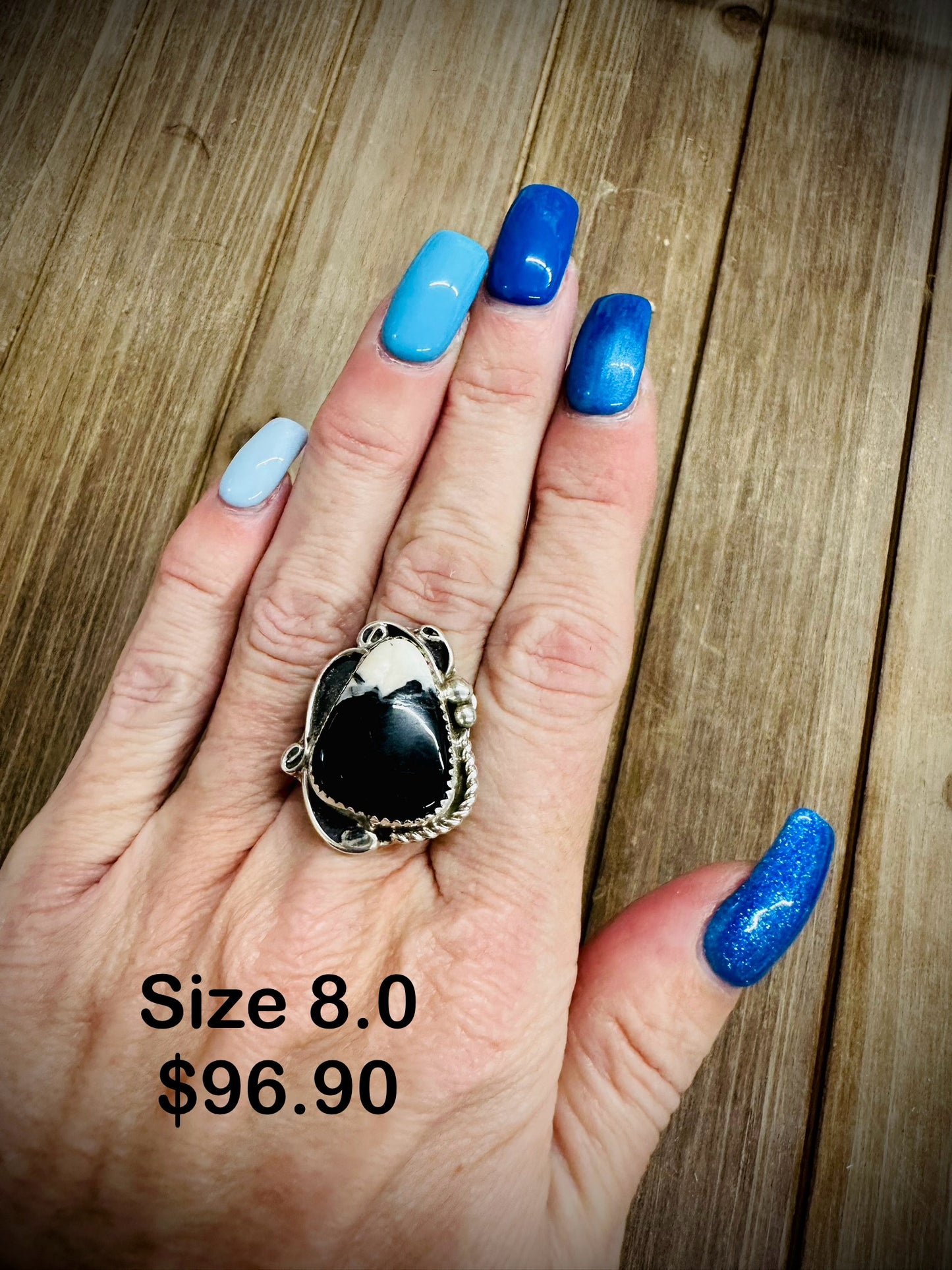 White Buffalo Ring Size 8.0