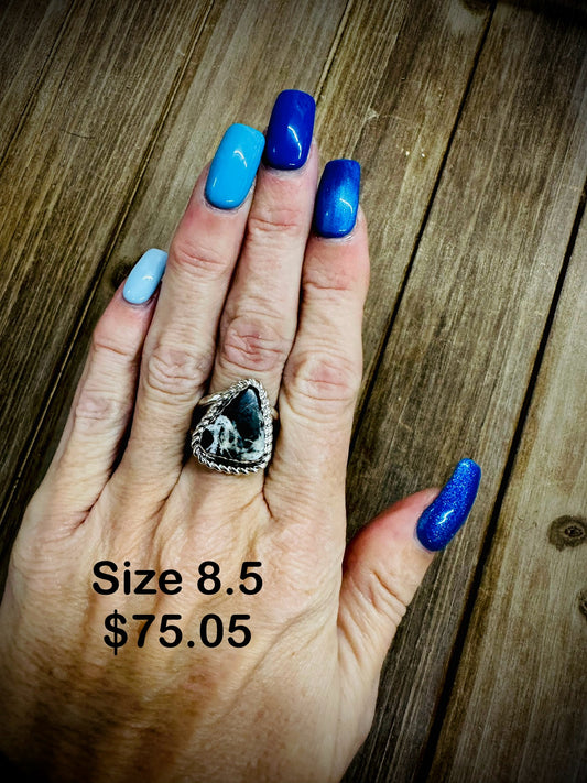 White Buffalo Ring Size 8.5