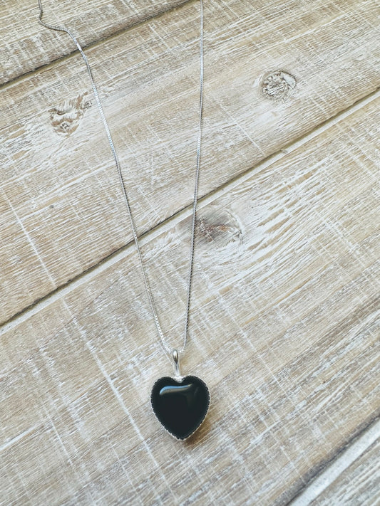 Black Onyx Sterling Silver Necklace