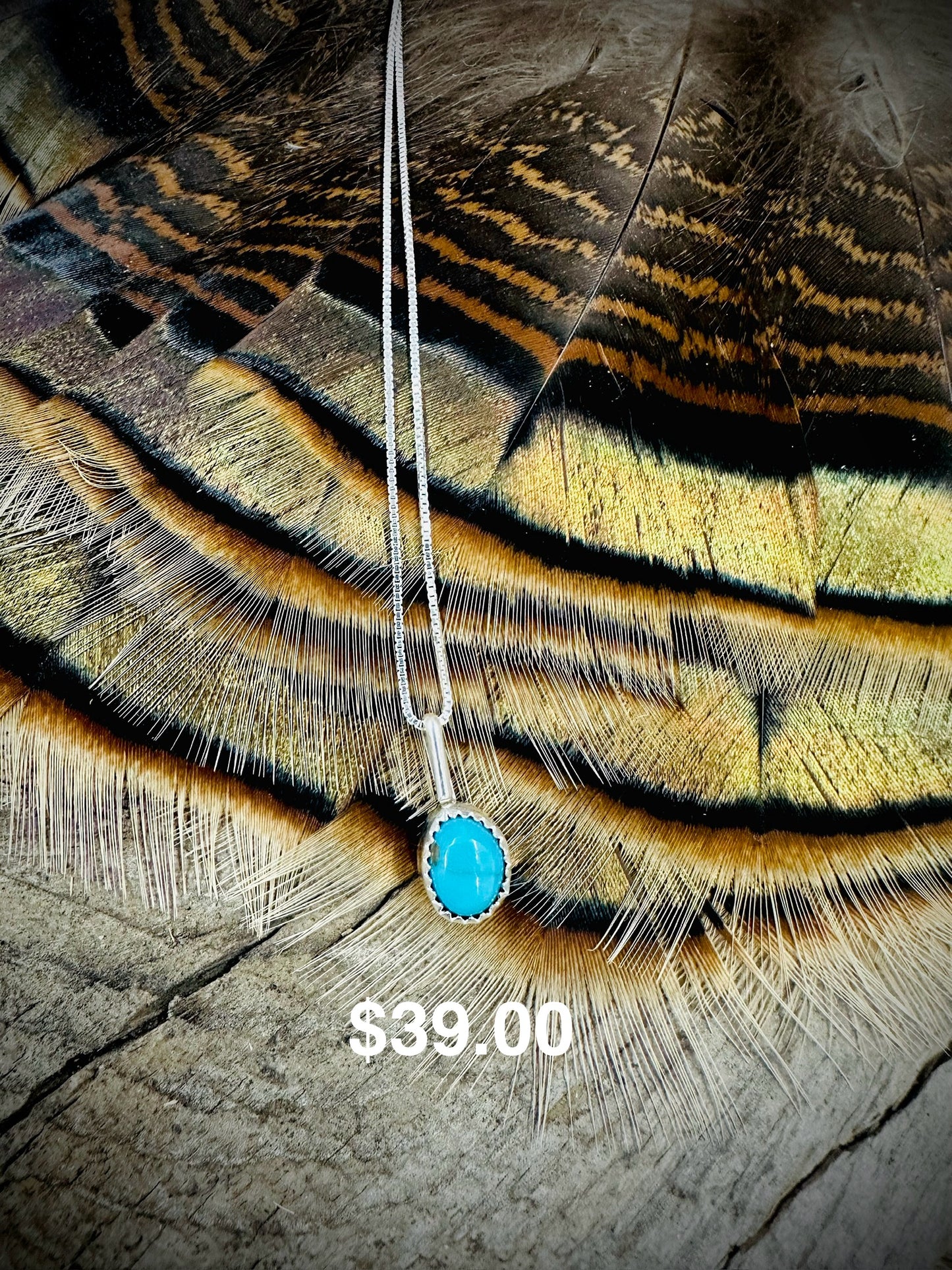 Dainty Turquoise Sterling Silver Necklace