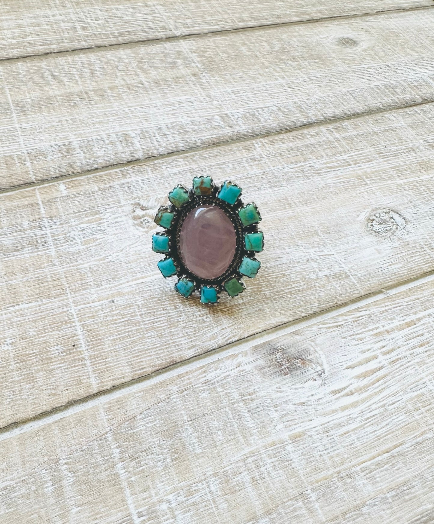 Opal/Turquoise Adjustable Ring