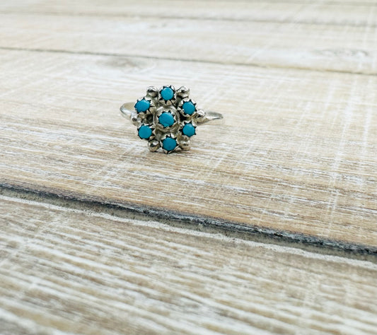 Turquoise Petit Point Ring