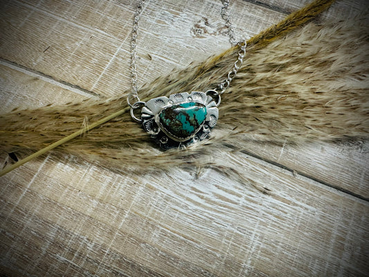 Turquoise Stamped Pendant