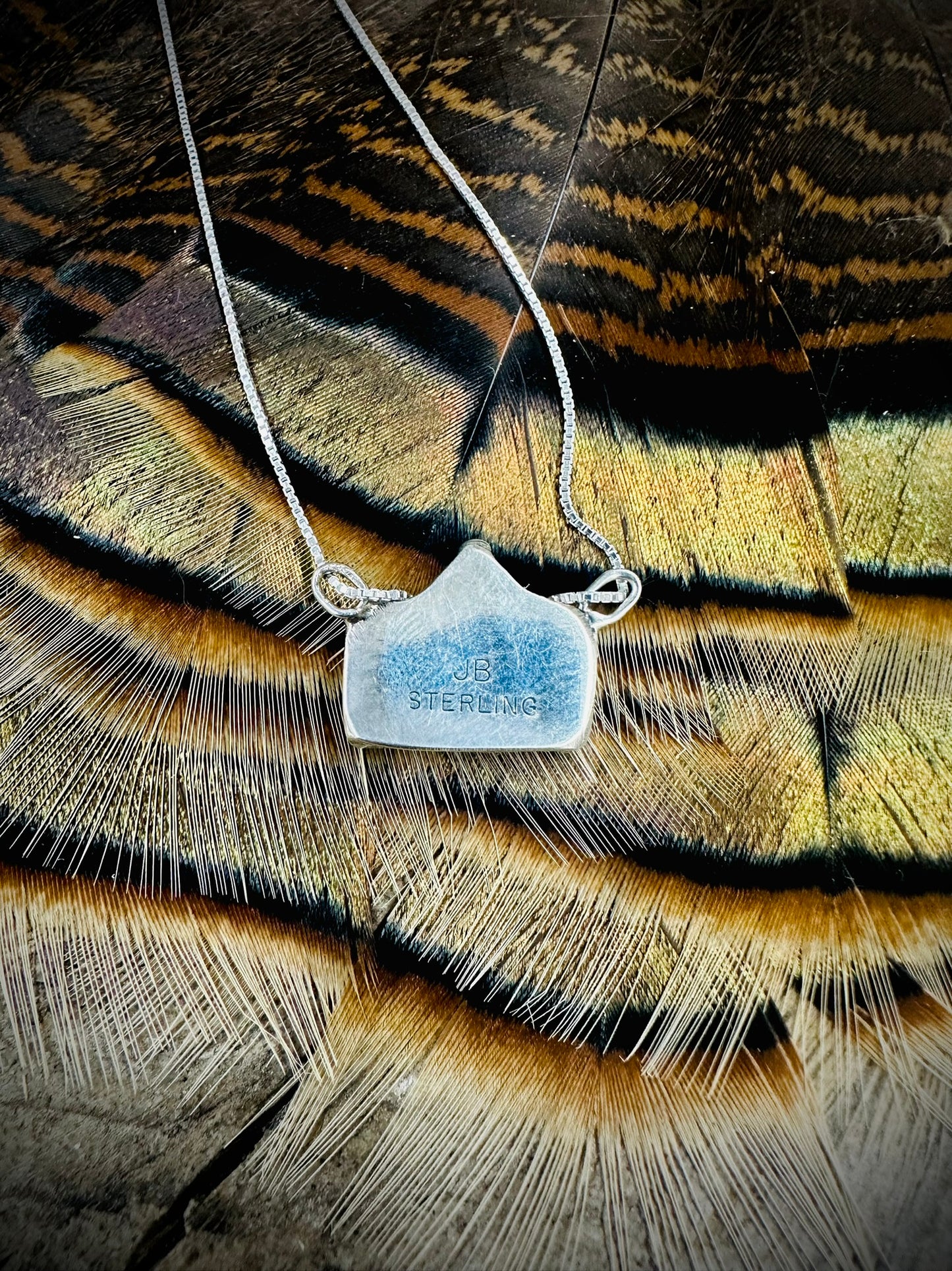 Bar Turquoise Sterling Silver Necklace