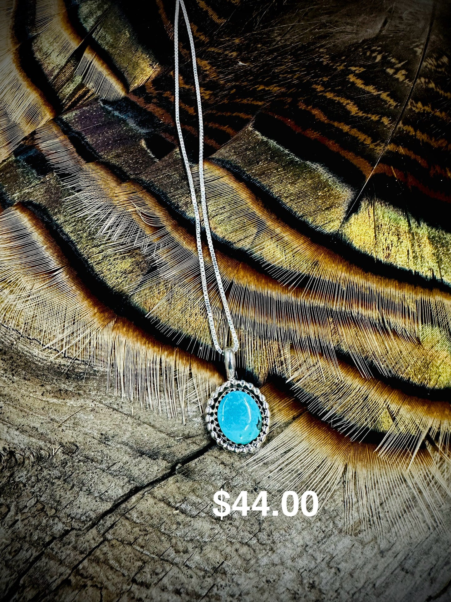 Dainty Turquoise Sterling Silver Necklace