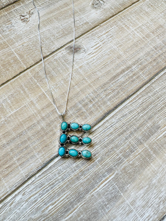 Turquoise E Necklace