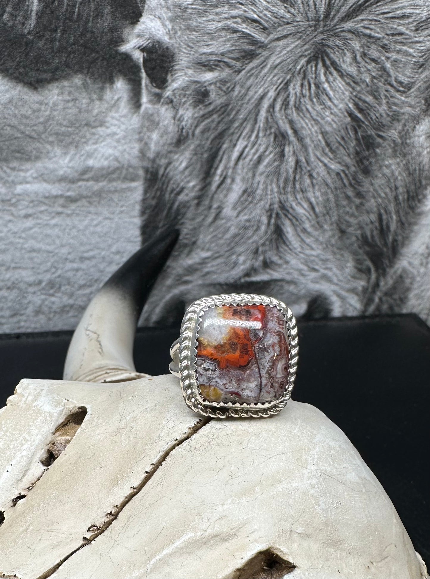 Crazy Lace Agate Ring