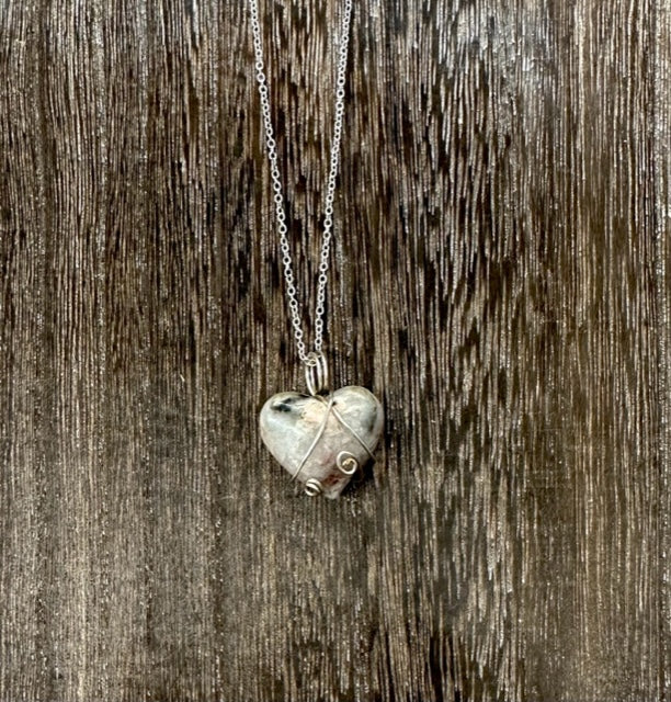 "20 Sterling Silver Wire Wrapped Heart