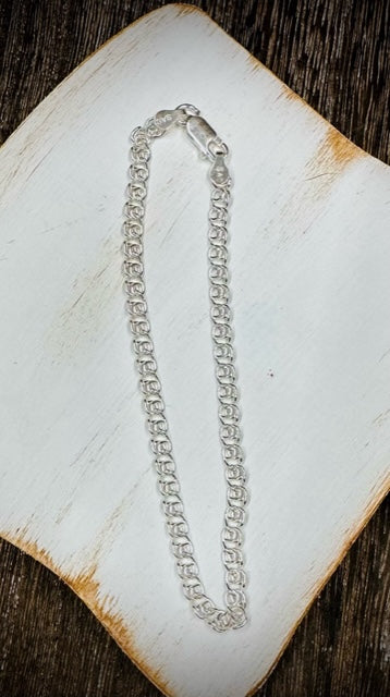 8" Sterling Silver Small Link Bracelet